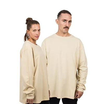 Abbildung von Blackskies Oversized LONG Sleeve Unisex Langarmshirt, Größe: XXL, Beige