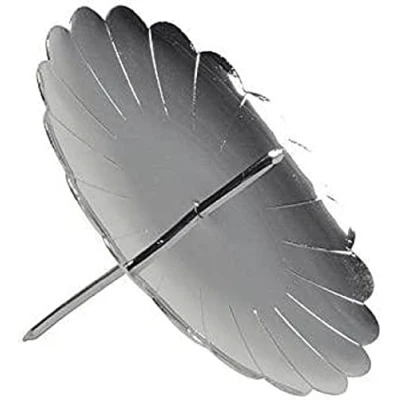 Abbildung von Riffelmacher 10717 Adventskerzenhalter silber, Durchmesser 7,5 cm, 4 Stück im Beutel, Adventskranz, Weihnachten, Dekoration, Stecker, Gesteck
