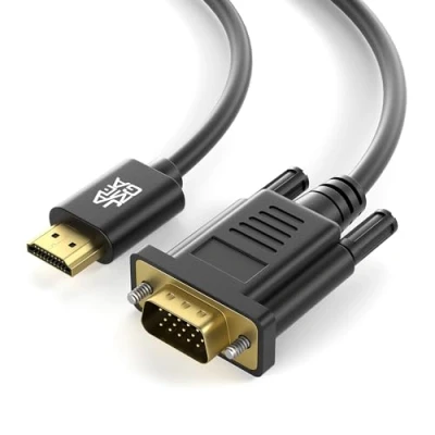 Abbildung von JAMEGA HDMI auf VGA Kabel Konverter Audio &amp; Videokabel für PC, Laptop HDTV Kabel, Stecker, (300 cm)