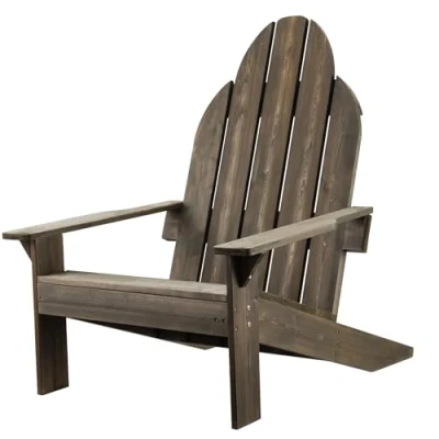 Abbildung von Wiltec Massivholz Adirondack Gartenstuhl 89 x 72 92,5 cm, aus Holz bis 160 kg, ergonomischer Gartensessel Kiefer, Gartenmöbel zeitlos massiv