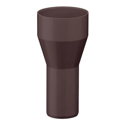 Abbildung von INEFA Reduzierstück Fallrohr, PVC DN75/50 Dunkelbraun Zubehör Fallrohr Kunststoff, Verbindungsstück, einfache Steckmontage, Made in Germany