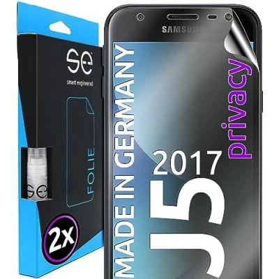 Abbildung von S.E für Samsung Galaxy J5 Schutzfolie privacy Blickschutz Folie 2x Folien im SET aus Deutschland, Anti peep Matte Spy Folie, staubfrei und blasenfrei, Sichtschutz