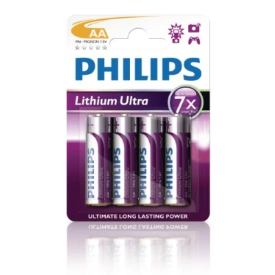 Abbildung von Philips Lithium Ultra Batterie Mignon AA 4er Blister FR6LB4A/10