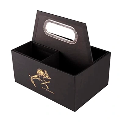 Abbildung von Clairefontaine 116031C FLYING SPIRIT, Stiftebox / Organizer 22x14x19 cm, tragbar und leicht, ideal für den Schreibtisch, Schwarz, 1 Stück