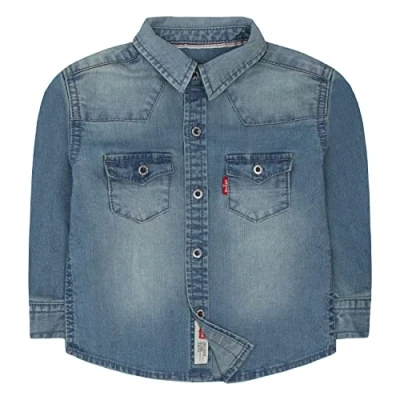Abbildung von Levi&#039;s Barstow Western Hemd für Kinder, Größe: 74, Light blue denim