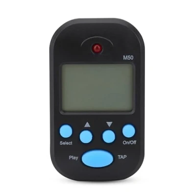 Abbildung von Demeras Tragbares Mini Metronom Digital mit Lautsprecher , Multifunktionales digitales Beat Tempo geeignet f¡§1r Piano Violin Guitar Drum(Schwarz) Regler
