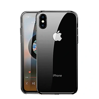 Abbildung von NEW&#039;C Kompatibel mit iPhone XS max, [Ultra transparent Silikon Gel TPU Soft] Cover Case Schutzhülle Kratzfeste Schock Absorption und Anti Scratch