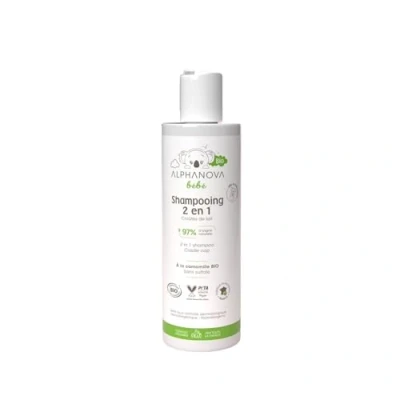 Abbildung von Alphanova Bébé 2 in 1 mildes Baby Shampoo mit Bio Kamille