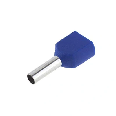 Abbildung von SeKi 17222 Zwillingaderendhülsen 2x2,5mm², blau, 100 Stk. Zwillings Aderendhülse, 2,5mm²