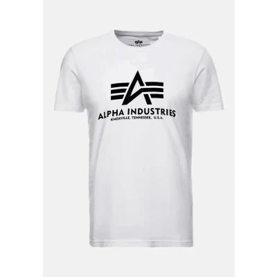 Abbildung von Alpha Industries Tshirt print, Herren, Größe: Small, Weiss