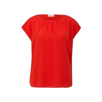 Abbildung von s.Oliver Black Label Bluse, Damen, Größe: 36, Preiselbeere