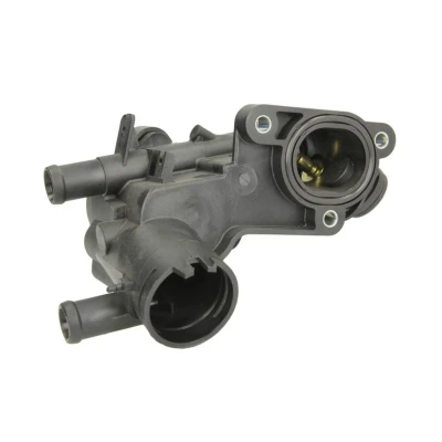 Abbildung von THERMOTEC D2W009TT Thermostatgehäuse mit Dichtung, Temperaturgeber Thermostat, Schrauben, Deckel VOLKSWAGEN: Polo IV Schrägheck