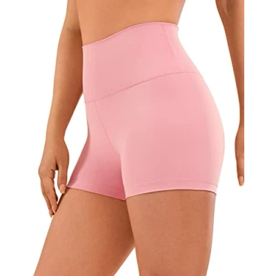 Abbildung von CRZ Yoga Naked Feeling Damen Kurze Leggings High Waist Blickdicht Fithess Shorts Radlerhose Sporthose 7cm Das Herzschlagpulver 42