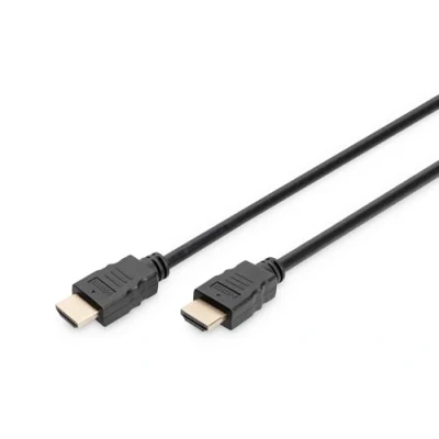 Abbildung von DIGITUS HDMI Premium High Speed Anschlusskabel, Typ A St/St 2.0 1.0m mit Ethernetkanal Ultra HD 4k/60Hz kompatibel TV/Beamer/Monitor vergoldete Kontakte Schwarz