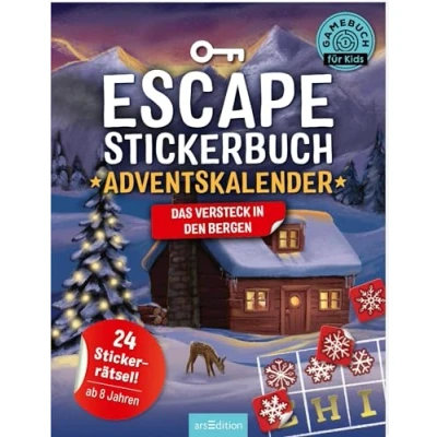 Abbildung von Escape Stickerbuch Adventskalender Das Versteck in den Bergen: 24 Stickerrätsel! Ein Heft mit Stickern für Kinder ab 8 Jahren