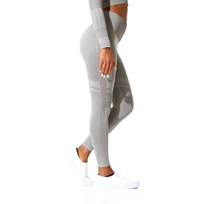 Abbildung von STARK SOUL Seamless Sport Leggings High Waist für Damen in grau melange, Größe S