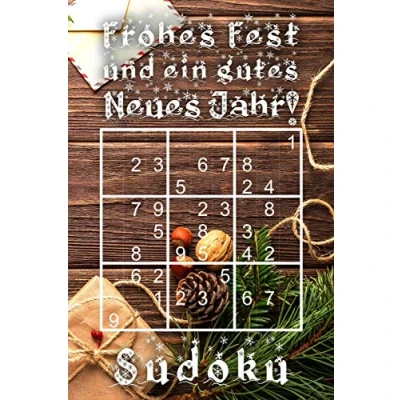 Abbildung von Frohes Fest und Ein Gutes Neues Jahr Sudoku: 330 knifflige Rätsel mittel schwer experte Mit Lösungen Anleitung Reisegröße ca. DIN A5
