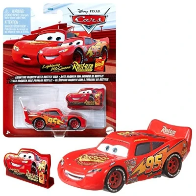 Abbildung von Mattel Auswahl Fahrzeuge Racing Style Disney Cars Die Cast 1:55 Auto, Typ:Lightning McQueen Rust Eze Sign, CDXV59