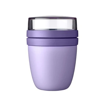 Abbildung von Mepal Lunchbox Lunchpot Mini Ellipse, 300 ml + 120 ml, Vivid Lilac, Polypropylen (PP), PCTG, Praktischer Joghurt &amp; Müslibecher, Unterteilung für Müsli