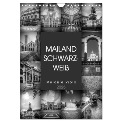 Abbildung von MAILAND SCHWARZWEIß (Wandkalender 2025 DIN A4 hoch), CALVENDO Monatskalender