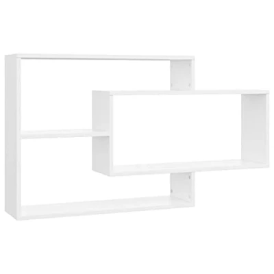 Abbildung von vidaXL Wandregale Bücherregale Hängeregale Wandregal Bücherregal Hängeregal Regale mit 3 offenen Fächern Schweberegale Weiß 104x20x58,5cm Holzwerkstoff