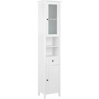 Abbildung von welltime Hochschrank &quot;Aalborg Schrank Badezimmerschrank Badschrank&quot;, Badmöbel im Landhaus Stil, Breite 40 cm