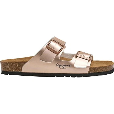 Abbildung von Pepe Jeans OBAN Claic Pantolette flach, Damen, Größe: 37, Maple sugar Schuhe