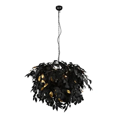 Abbildung von TRIO Leuchten Kronleuchter Leavy, ohne Leuchtmittel, warmweiß kaltweiß, Hängelampe Blatt Design, Pendelleuchte exkl 4xE14 max 28W