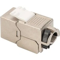 Abbildung von DIGITUS Keystone Modul Cat 6A Geschirmt 1 Stück RJ45 Buchse 500 MHz 10GBase T AWG 26 22 Designfähig Mit Rasthebel Werkzeugfreie Montage