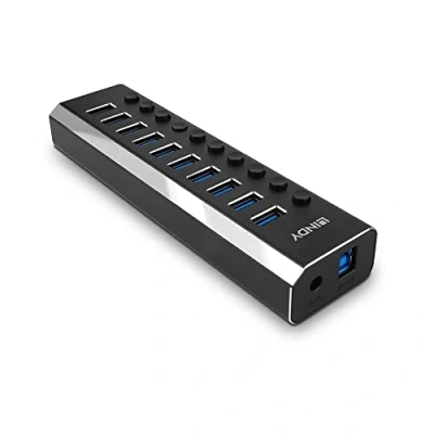 Abbildung von Lindy 10 Port USB 3.0 Hub mit EIN /Aus Schaltern