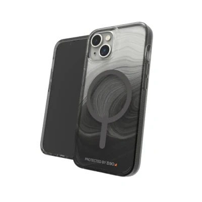 Abbildung von ZAGG Gear 4 Mailand D30 Schutzhülle Kompatibel mit iPhone 14 5G Schlank Stoßfest Kabelloses Laden (Black Swirl)