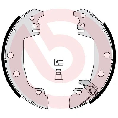 Abbildung von BREMBO S 61 537 Bremsbacken 229 42 mit Zubehör CITROËN: C15 Kombi