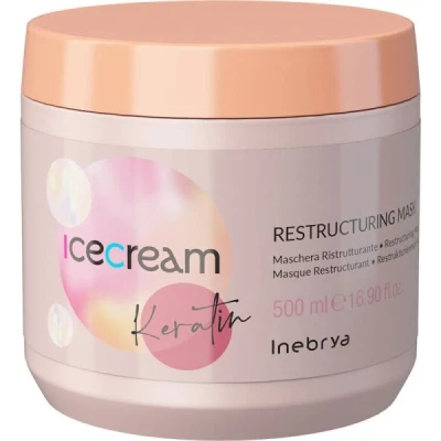 Abbildung von Inebrya Ice Cream Keratin Restructuring Mask. Umstrukturierende Haarmaske, 500 ml