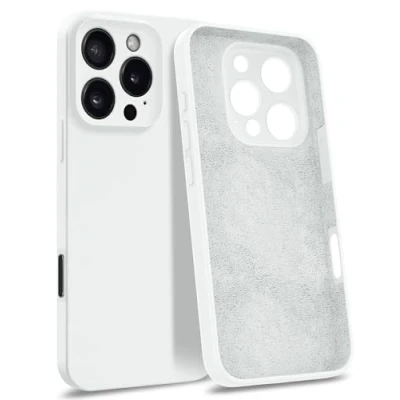 Abbildung von MyGadget Hülle kompatibel mit iPhone 16 Pro [ 4 Layer Struktur Schutzhülle ] Gummierte Handyhülle Soft Inlay &amp; Hardcase Cover außen Weiß