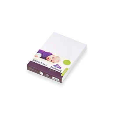 Abbildung von Träumeland TT02001 Spannbetttuch Jersey, weiß, 40 x 90 cm
