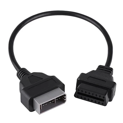 Abbildung von OBD2 Diagnosekabel Adapter, Adapterkabel, Adapter Stecker Diagnose Kabel, 14 Pin auf 16 für OBD II Diagnosestecker Verlängerungskabel