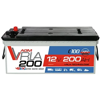 Abbildung von BIG AGM Solarbatterie 12V 200Ah C100 Batterie Versorgung Mover Caravan Boot statt 180Ah