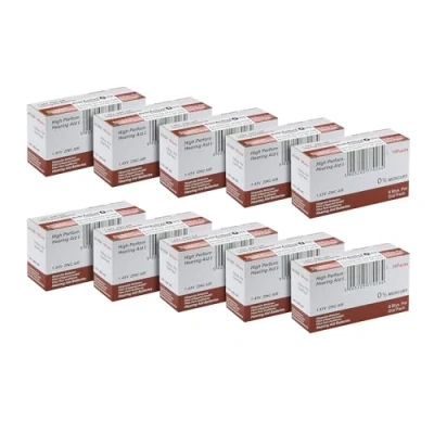 Abbildung von everActive 312, 600 Stück, Hörgerätebatterien, hohe Leistung, Zink Luft Batterien, 100 Blisterkarten, 4 jährige Haltbarkeit, braun, Ultrasonic PR41