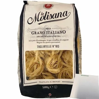 Abbildung von La Molisana Nudeln Tagliatelle No.103 Feinkost (500g Packung) + usy Block