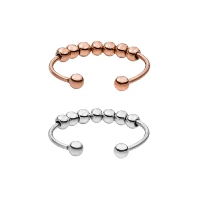 Abbildung von Purelei® Shade Anxiety Ring Set Fidget Damenring aus langlebigem Edelstahl Wasserfeste Ringe in verstellbaren Größen erhältlich von 50 66 Damenschmuck (Rosegold, 60 66)