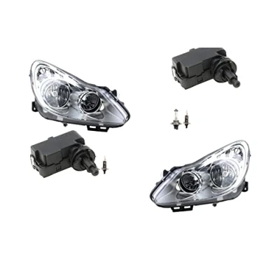 Abbildung von Johns, Scheinwerfer passend für Opel Corsa D 06 10 L R + H7 H1 chrom Rah. m. Stellmotor