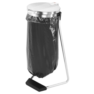 Abbildung von Hailo Müllsackständer &quot;ProfiLine MSS Design XXXL&quot;, 120 Liter, grau, Müllbeutelfixierung