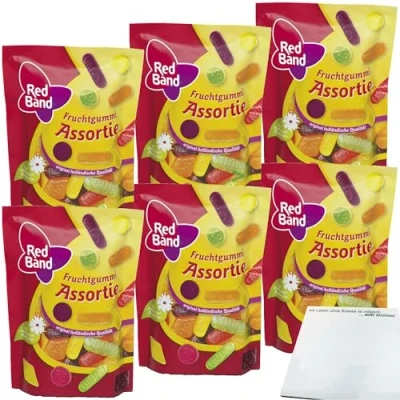 Abbildung von Red Band Fruchtgummi Assortie 6er Pack (6x200g Beutel) + usy Block