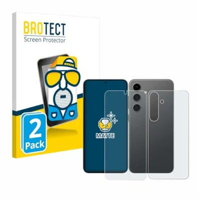 Abbildung von BROTECT Entspiegelungs Schutzfolie für Samsung Galaxy S24 Plus (Display+Rückseite) (2 Stück) Matte Displayschutz Folie, Anti Fingerprint