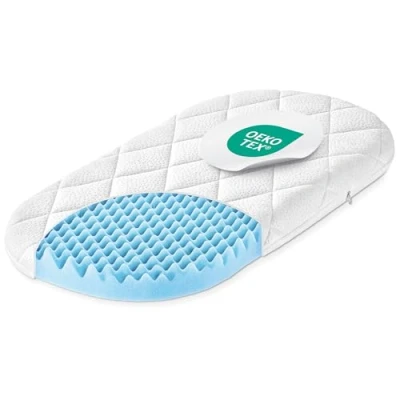 Abbildung von Julius Zöllner Dr. Lübbe Air Plus 75x32 cm Babymatratze für den Kinderwagen ideal Neugeborene Made in Germany hochwertig und schadstoffgeprüft, atmungsaktiv, optimaler Liegekomfort