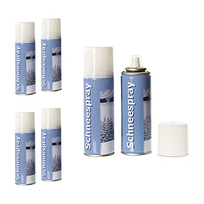 Abbildung von Cepewa Schneespray im 6er Set 111ml Dekoschnee Streuschnee Sprühdose Kunstschnee Weihnachten (2 x 3er Schneespray)