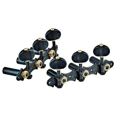 Abbildung von Ortega Guitars Classic Stimmmechaniken Set schwarz/schwarz Deluxe (OTMDLX BKBK)