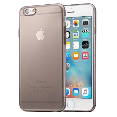 Abbildung von wortek iPhone 6 Plus / 6S Hülle Ultra Slim Silikon Schutzhülle Tasche TPU für Apple Schwarz