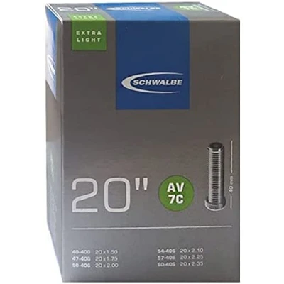 Abbildung von Schwalbe 20 AV7C Extra Light 40/60 406 EK AGV 40mm 95g 40 60 mm 40.0 Autoventil Bike Tube