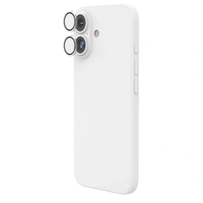 Abbildung von Hama Handy Kameraschutz für iPhone 16/16 Plus (2 Einzellinsen, Linsenschutz stoßfest, 9H, Schutzfolie case friendly, Kamera Abdeckung kratzfest, Panzerglas blasenfrei)